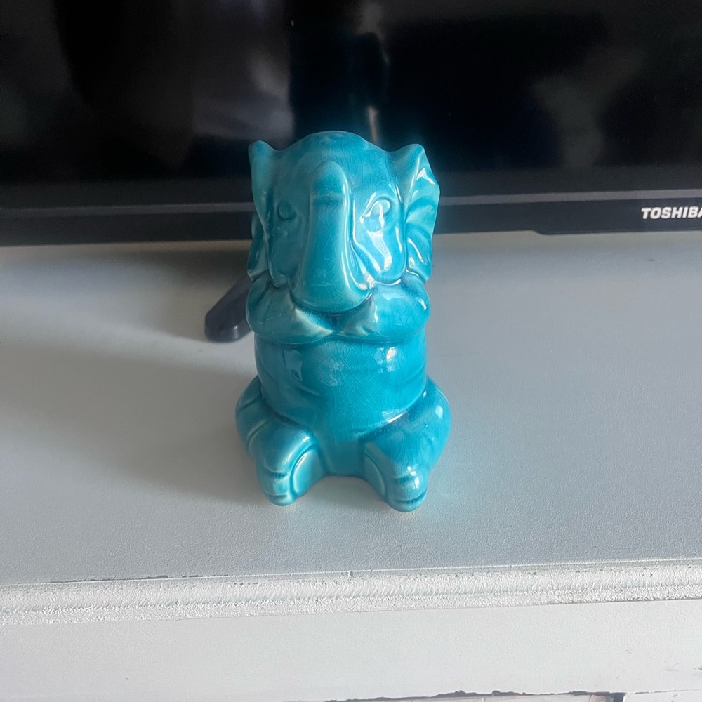 Turquoise Elephant Figurine